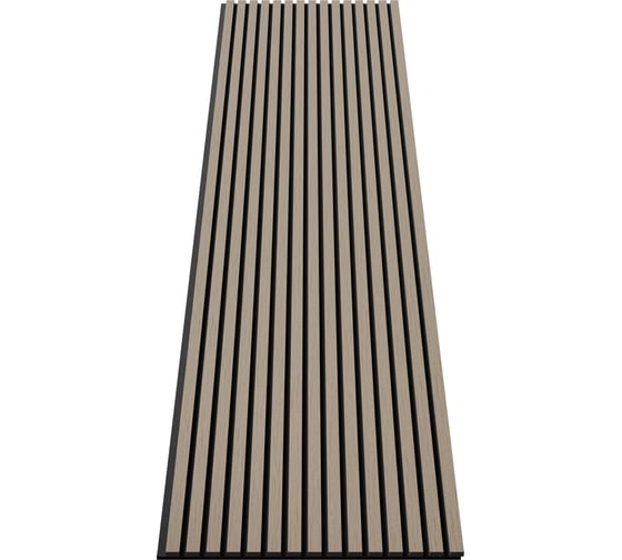 Акустическая панель Cosca Decor 2750x600x21 мм черный войлок рейки МДФ шпон дуб латте бежевый 00-00078911