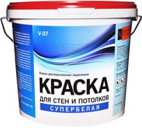 Краска для стен и потолков VIRTUOSO V-07 А (супербелая; 1.4 кг; морозостойкая) 11598249