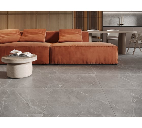 Керамогранит Gracia Ceramica Ultima grey серый PG 01, 60x60, 1,44 м2, 4 шт., СК000043976