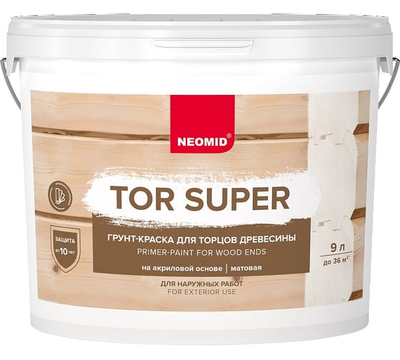 Грунт-краска Neomid TOR SUPER База С 9 л Н-TOR_SUPER/БазС-9