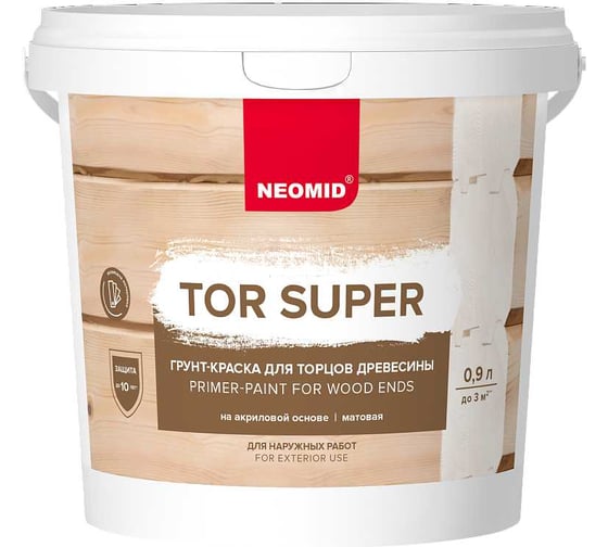 Грунт-краска Neomid TOR SUPER База А 0.9 л Н-TOR_SUPER/БазА-0,9 1