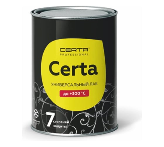 Лак универсальный Certa 7 степеней защиты до 300 C, 0.8 кг PLLK0002