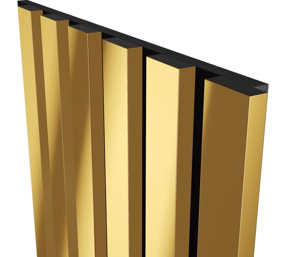 Комплект акустических панелей Cosca Decor 2 шт черный войлок 1200x300x19 мм желтое золото 00-00079722