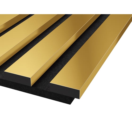 Комплект акустических панелей Cosca Decor 2 шт черный войлок 1200x300x19 мм желтое золото 00-00079722