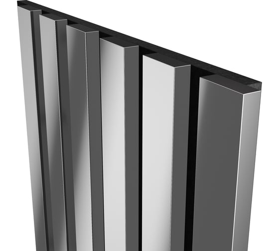 Комплект акустических панелей Cosca Decor 2 шт черный войлок 600x300x19 мм хром рейки ЭКО 00-00079776