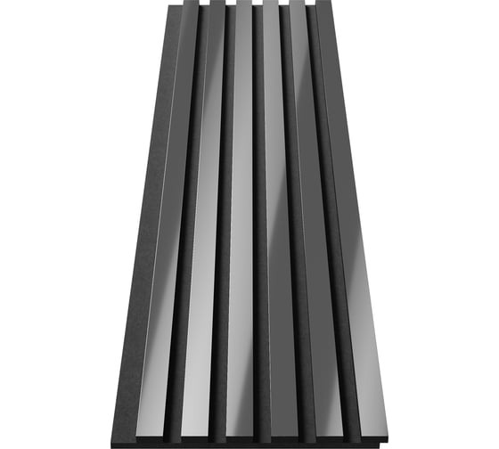 Комплект акустических панелей Cosca Decor 2 шт черный войлок 1200x300x19 мм хром рейки ЭК 00-00079726