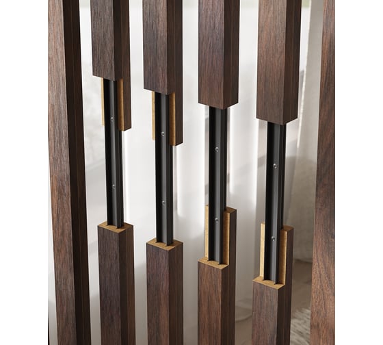 Рейка Cosca Decor RS01, экошпон, Дуб барон темный, 40x16x2750 мм, МДФ ш 00-00073855