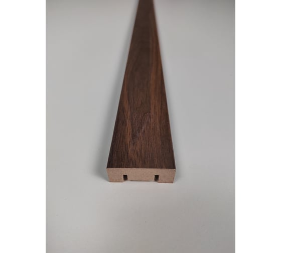Рейка Cosca Decor RS01, экошпон, Дуб барон темный, 40x16x2750 мм, МДФ ш 00-00073855