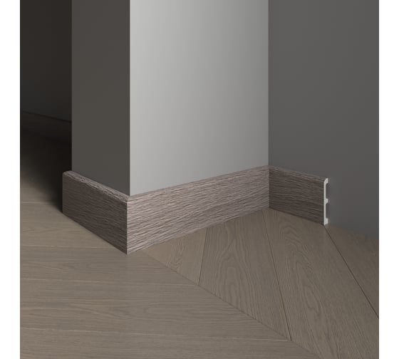 Плинтус напольный ударопрочный влагостойкий (серый; 80Х13Х2400 мм) Decor-Dizayn 706-80SH