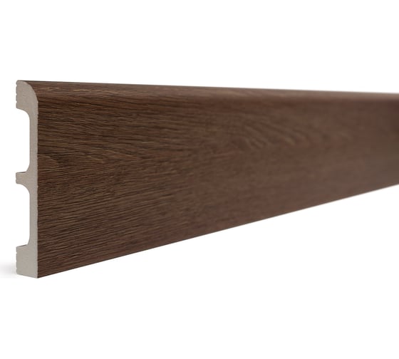 Плинтус напольный ударопрочный влагостойкий (тик; 80Х13Х2400 мм) Decor-Dizayn 706-82SH 1