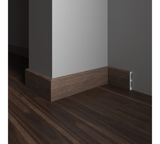Плинтус напольный ударопрочный влагостойкий (ясень; 80Х13Х2400 мм) Decor-Dizayn 706-92SH