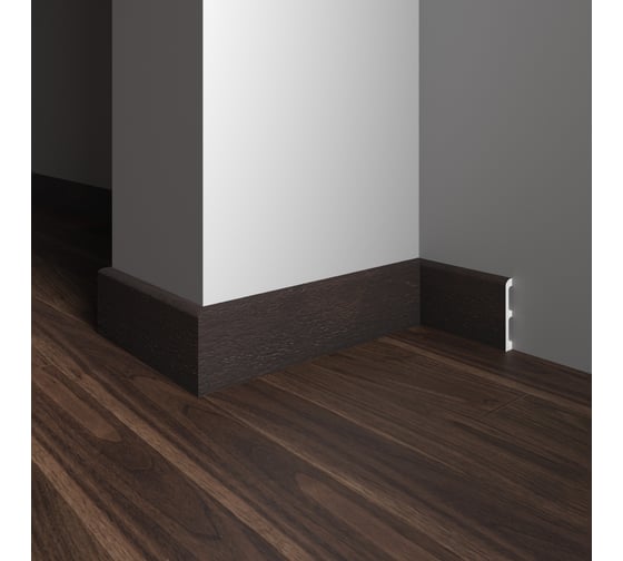 Плинтус напольный ударопрочный влагостойкий (венге; 80Х13Х2400 мм) Decor-Dizayn 706-93SH
