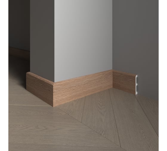 Плинтус напольный ударопрочный влагостойкий (орех; 80Х13Х2400 мм) Decor-Dizayn 706-90SH