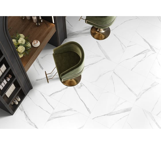 Керамогранит NewTrend New Trend Life Calacatta матовый 600х600х9,5 1,44м2 белый D60239M