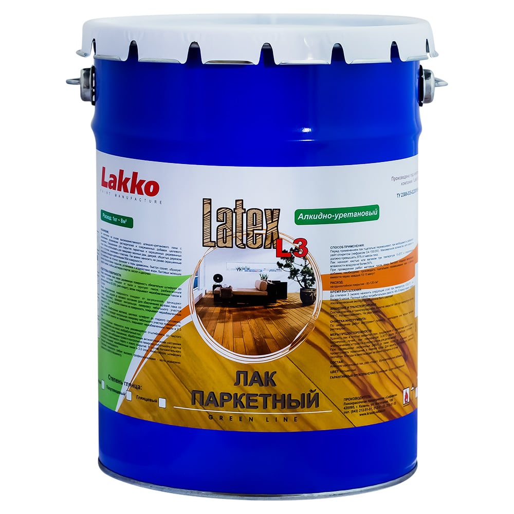 Паркетный усиленный лак Lakko (глянцевый; 5 л) LPUS5L - выгодная цена ...