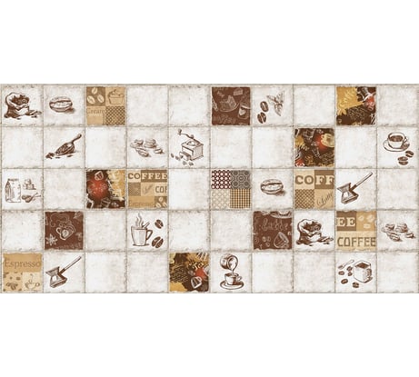 Панель на стену из ПВХ GRACE (Плитка Эспрессо, 964х484 мм) УТ000025233