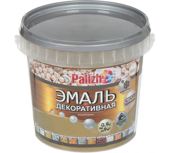 Декоративная акриловая эмаль PALIZH (золото № 950; 9 кг) 11606246 1