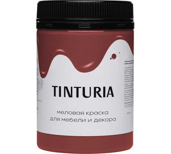 Краска для мебели и декора TINTURIA бордовый георгин 0.35 кг 12 ЭК000146614 1