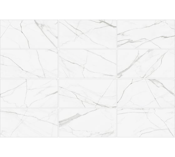 Керамогранит Artkera Group Pure Marble матовый 600x1200x10 мм, 1.44 кв.м белый 2 шт в упаковке GP60120PUR00M