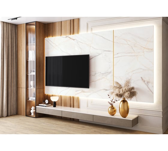 Керамогранит Artkera Group Pure Marble Gold матовый 600x1200x10 мм, 1.44 кв.м бежевый 2 шт в упаковке GP60120PUR09M