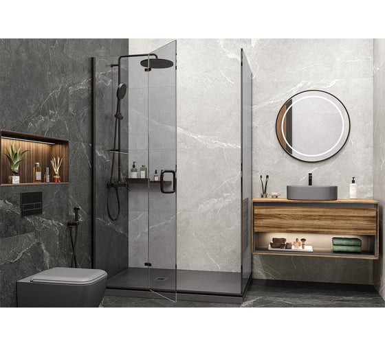 Керамогранит Artkera Group Titanium Graphite матовый 600x1200x10 мм, 1.44 кв.м графит 2 шт в упаковке GP60120TIA25M