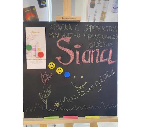 Аэрозольная магнитная, грифельная краска для досок и стен Siana SNMG001