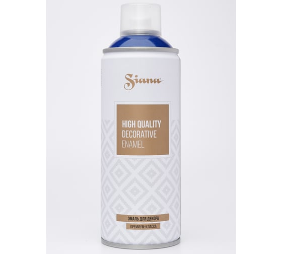 Аэрозольная акриловая краска Siana High Quality для мебели, декора, металла, пластика, керамики, стекла, гипса, сухоцветов, цветов, быстросохнущая, металлик, глубокий синий SNM012