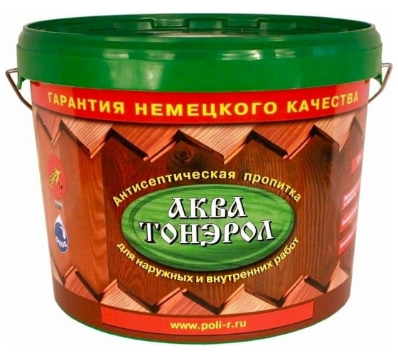Пропитка Poli-R Аква-Тонэрол (лиственница; 10 л) 12633