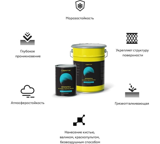 Водоотталкивающая пропитка по камню, кирпичу и бетону CERTA 4 кг PVGL0060