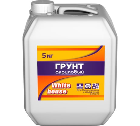 Акриловая грунтовка White House для наружных и внутренних работ 5 кг 15562