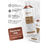 Аэрозольная акриловая краска Siana High Quality для мебели, декора, металла, пластика, керамики, стекла, гипса, сухоцветов, цветов, быстросохнущая, зеркальная медь SNM004