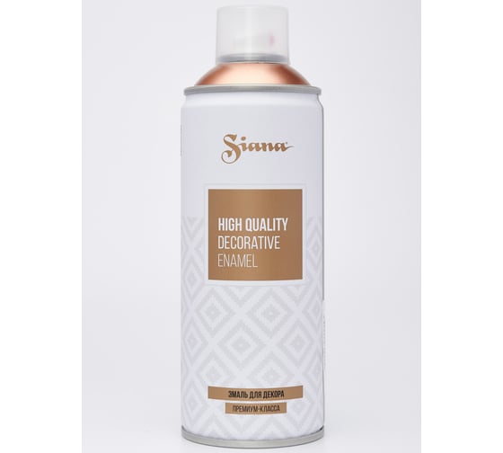 Аэрозольная акриловая краска Siana High Quality для мебели, декора, металла, пластика, керамики, стекла, гипса, сухоцветов, цветов, быстросохнущая, зеркальная медь SNM004