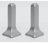 Наружный угол металлический для L-образного плинтуса ООО Элитпроф, 40 мм, анодированное серебро, МПЛН 40 СР (МПЛН 40 СР_2)