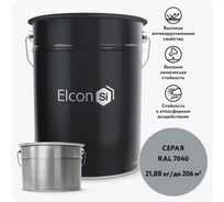 Эмаль полиуретановая двухкомпонентная Elcon PU комплект 20 кг + 1,88 кг серая RAL 7040 00-00750897