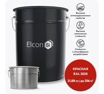Полиуретановая эмаль Elcon PU комплект 20 кг + 1,88 кг красная RAL 3020 00-00750893
