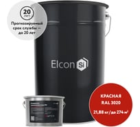 Полиуретановая эмаль Elcon PU комплект 20 кг + 1,88 кг красная RAL 3020 00-00750893