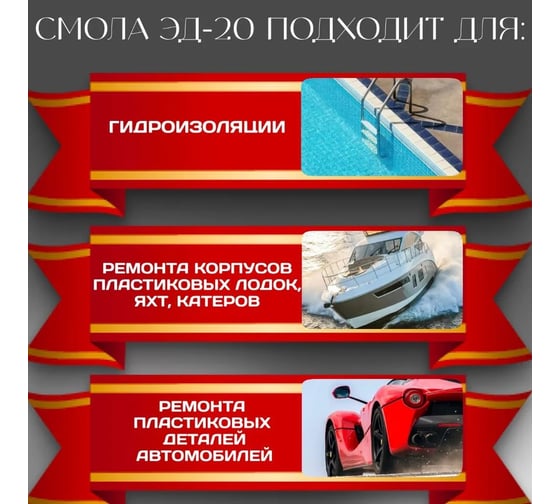 Эпоксидная смола Saros Polymer Ремонтный набор №1 ЭД-20 500 г + пэпа 50 г 001101
