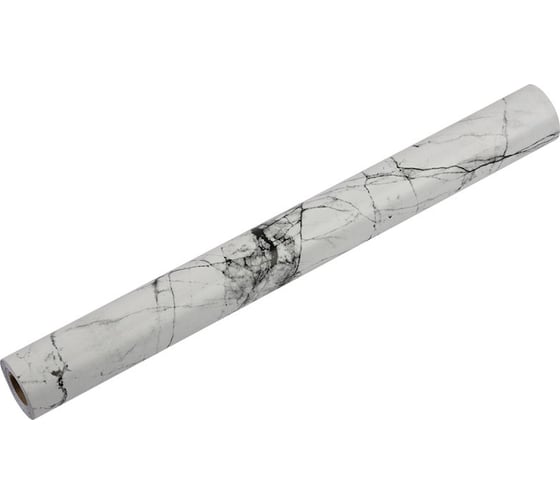 Пленка самоклеящаяся Рыжий кот 0,45x8 м, мрамор серо-белый 109642
