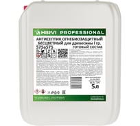 Антисептик огнебиозащитный бесцветный для древесины HIRVI 1 группа, для внутренних и наружных работ готовый состав 5 л 575а575