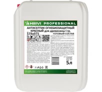 Антисептик огнебиозащитный красный для древесины HIRVI 1 группа, для внутренних и наружных работ готовый состав 5 л 579а975