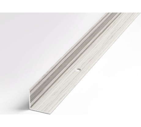 Порог внутренний угловой алюминиевый декоративный (20х20 мм, 1,35 м, Дуб арктик) ЛУКА УТ000006675