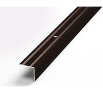 Порог угловой алюминиевый декоративный (20х20 мм, 1,35 м, Дуб венге) ЛУКА УТ000005876