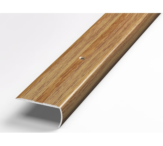 Порог угловой алюминиевый декоративный (40х20 мм, 1,35 м, Дуб универсальный) ЛУКА 00000002765 1