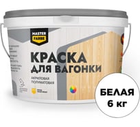 Краска акриловая полуматовая для вагонки Masterfarbe ВД 6кг 4610091274738