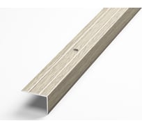 Порог угловой алюминиевый декоративный (24х18 мм, 1,8 м, Дуб беленый) ЛУКА УТ000000599