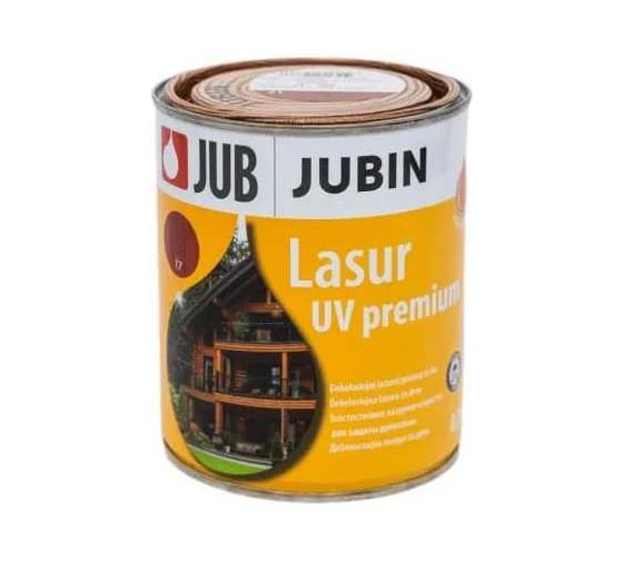 Декоративная защита древесины JUB IN LASUR UV PREMIUM 0.75л, №93 темный дуб 12461 1