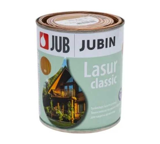 Тонкослойная декоративная лазурная пропитка для защиты древесины JUB IN LASUR CLASSIC, 0,75л, №23 махагон 134765 1
