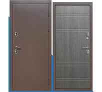 Металлическая входная дверь DIVA Foreman c терморазрывом 2050x860, правая, шоколад-серое дерево УТ-00084221