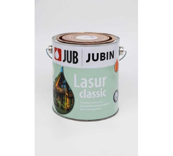 Тонкослойная декоративная лазурная пропитка для защиты древесины JUB IN LASUR CLASSIC, 0,75л, №93 темный дуб 134767 1