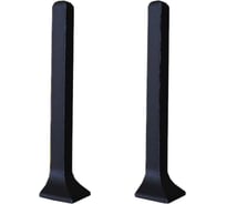 Наружный угол металлический ООО ЭлитПроф для L-образного плинтуса 100x11x2500 мм, с полимерным покрытием, черный матовый RAL 9005 МПЛН 100 П9005